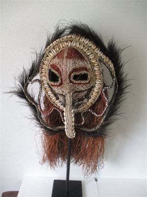  Nguni Initiation Mask - Eine Explosion von Textur und spiritueller Bedeutung!